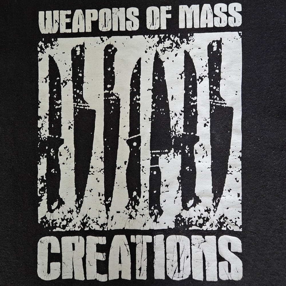 HANES WEAPONS OF MASS CREATIONS SZ L BLACK WHITE